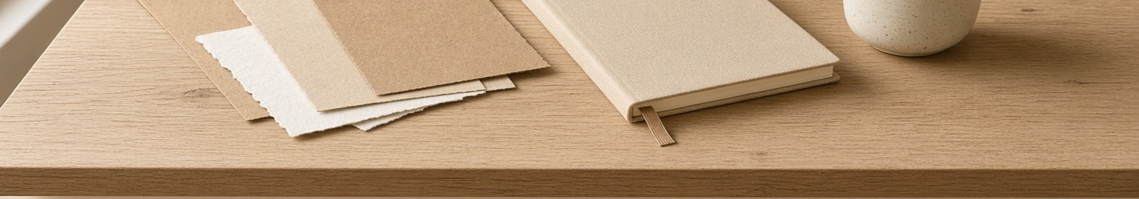 Maple Specialty Paper Scarborough desk reviewing specialty paper samples